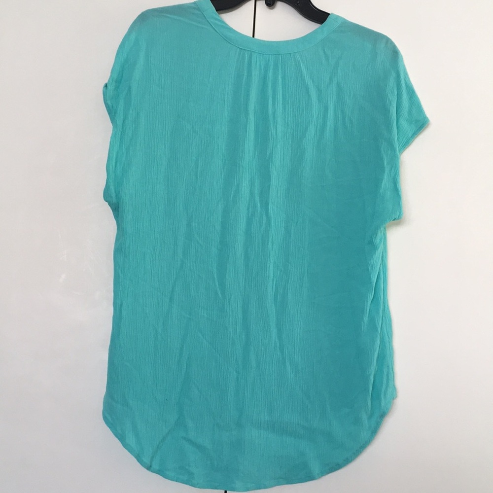 Liz Claiborne Lightweight Turquoise Tunic Top - Picture 6 of 8